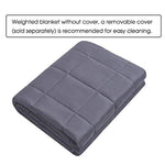 Weighted Idea Weighted Blanket | 15 lbs | 60" x 80" | Premium 100% Cotton Fabric | Dark Grey | Fit Queen Sized Bed | for Adult Man and Women