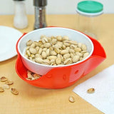 HIRALIY Double Dish Pedestal Serving Snack Dish For Peanuts Pistachios Cherries Edamame Fruits Candy Snacks, Green