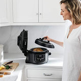 Ninja Foodi 7-in-1 Programmable Pressure Fryer, Slow Multi Cooker with TenderCrisp Technology, 5 Pot, 3-qt. Air Fry Basket (OP101), 5-Quart, Black/Gray