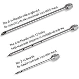 Meat Injector Kit, Opret 2-oz Stainless Steel Marinade Meat Injector Syringe with 3 Needles, 3 Cleaning Brusher and 5 Replacement O-rings For Improved Flavor FDA Cerified