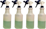 4 - Plastic Spray Bottles Leak Proof Technology Empty 32 oz Heavy Duty Commercial Grade Adjustable Spray Rate Trigger Sprayers w/Chemical Resistant Sprayer Heads - 4 Sets by Decony