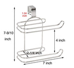 TQVAI Over The Tank 2 Roll Toilet Bath Tissue Holder,Chrome Finish