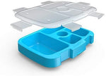 Bentgo Kids Brights Tray (Aqua) with Transparent Cover - Reusable, BPA-Free, 5-Compartment Meal Prep Container with Built-In Portion Control for Healthy At-Home Meals and On-the-Go Lunches