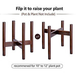 Mid Century Plant Stand - Up to 10'' Flower Pot, Wood Indoor Planter Holder, Modern Home Decor (Planter Not Included)