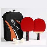 SSHHI Offensive Table Tennis Paddle,7 Layers of Wood,Ping Pong Racket Set,Can be Used by Beginners and Above, Strong/As Shown/Long Handle