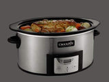 Crockpot SCCPVI600-S 6-Quart Countdown Programmable Oval Slow Cooker with Stove-Top Browning, Stainless Finish