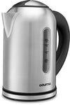 Gourmia GDK260 Digital Electric Kettle -Rotates 360° -Cordless - Variable Temperature Control & Display Handle - Fast Boil - Clear Water Gauge -Keep Warm Setting -1.7L -1500W - Stainless Steel