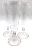 140 pc Plastic Classicware Glass Like Champagne Wedding Parties Toasting Flutes Party Cocktail Cups (Silver Rim)