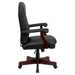 Flash Furniture Bomber Brown Classic Executive Swivel Office Chair with Arms