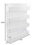 TQVAI 5 Tier Wall Mount Spice Rack Organizer Kitchen Spice Storage Shelf - Made of Sturdy Punching Net, White