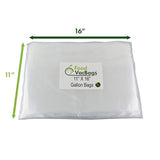 150 Combo FoodVacBags Vacuum Seal Bags - 3 sizes! 50 Pint, 50 Quart and 50 Gallon, 4 MIL, Commercial Grade, Sous Vide, No BPA, Boil, Microwave & Freezer Safe