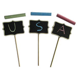 WearHome Mini Chalkboard Set 10 Pieces with Stand Colorful Chalk and Cleaning Cloth for Message Board Signs Wedding Party Table Numbers Place Card Decorative Sign
