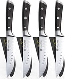 DALSTRONG Steak Knives Set - Gladiator Series - Straight Edge - German HC Steel - w/Sheaths