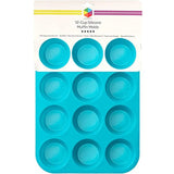 Silicone Muffin and Cupcake Pans – Set of 2 | Cake Molds | Large (12) and Mini (24) | Easy to Clean Non Stick Bakeware | BPA Free and Dishwasher Safe by Lucentee