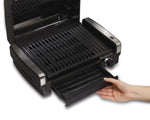 Hamilton Beach Electric Indoor Searing Grill with Removable Plates and Less Smoke, One Size, Brushed Metal