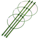 Sunnyglade Plant Support Cages 18 Inches Plant Cages with 3 Adjustable Rings, Pack of 3 (18")