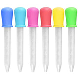 Coolrunner 5ML Clear Silicone Plastic Droppers Pipettes for Candy Molds, Gummy Mold and Crafts 6pcs