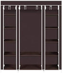 SoSo-BanTian1989 Closet Organizer Wardrobe, Portable Closet with Non-Woven Fabric Dustproof Cover, Clothes Closet Storage Organizer Shelves, 53 x 18 x 67 inch (Dark Blue)