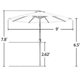 Cloud Mountain 9' Patio Umbrella, Outdoor Market Umbrella with Push Button Tilt and Crank, Aluminum Table Umbrella Outside 100% Polyester, Green