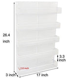 ESYLIFE 5 Tier Wall Mount Spice Rack Organizer Kitchen Spice Storage Shelf - Made of Sturdy Punching Net, White