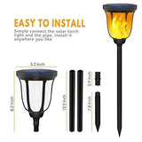 Gold Armour Solar Lights Outdoor - Flickering Flames Torch Solar Path Light - Dancing Flame Lighting 96 LED Dusk to Dawn Flickering Tiki Torches Outdoor Waterproof Garden (4 Pack)