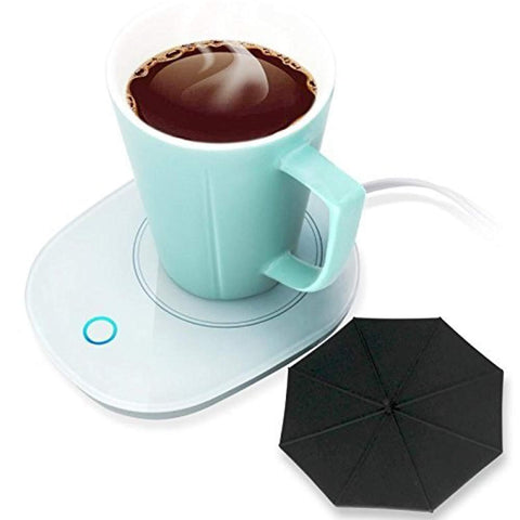 Mug Warmer Coffee Warmer with Automatic Shut Off to Keep Temperature Up to 131℉/ 55℃ with a Silicone Mug Cover Safely Use for Office/Home to Warm Coffee Tea Milk Candle Heating Wax