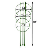 Sunnyglade Plant Support Cages 18 Inches Plant Cages with 3 Adjustable Rings, Pack of 3 (18")