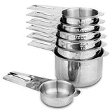 13-piece Measuring Cups and Spoons Set, 18/8 Stainless Steel Heavy Duty Good Grips with Ring Connector