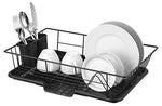 Sweet Home Collection 3 Piece Dish Drainer Rack Set 12" x 19" x 5" Silver