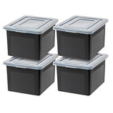 IRIS USA, Inc. R-FB-21E Letter and Legal Size File Box, Black, 4 Pack