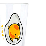 Se7en20 Official Gudetama The Lazy Egg Pint Glass | Features Gudetama's Back in a Cute Lazy Style | 16 Oz. Cup