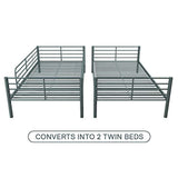 DHP Tailor Convertible Bunk bed, Converts to two Twin Beds, Twin-over-Twin, Silver