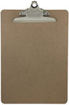 Letter Size Clipboard Standard Clip 9'' x 12.5'' Hardboard (Pack of 6)