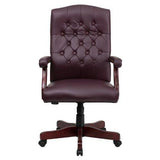 Flash Furniture Bomber Brown Classic Executive Swivel Office Chair with Arms