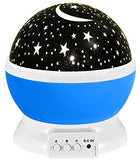 Kingtoys Moon Star Projector,Baby Night Lights， Romantic LED Night Light, 360-degree Rotating 4 LED Bulbs,Suitable for Parties, Children's bedrooms or to be Christmas Gifts.