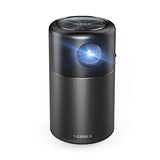 Nebula Capsule Smart Mini Projector, by Anker, Portable 100 ANSI lm High-Contrast Pocket Cinema with Wi-Fi, DLP, 360° Speaker, 100" Picture, Android 7.1, 4-Hour Video Playtime, and App