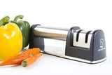 PriorityChef Knife Sharpener for Straight and Serrated Knives, 2-Stage Diamond Coated Wheel System, Sharpens Dull Knives Quickly, Safe and Easy to Use