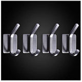 Taozun Towel Hooks Self Adhesive Coat Robe Hooks Bathroom Sticky Hanging Wall Hook Stainless Steel Brushed, 4 Pack