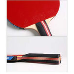 SSHHI Offensive Table Tennis Paddle,7 Layers of Wood,Ping Pong Racket Set,Can be Used by Beginners and Above, Strong/As Shown/Long Handle