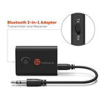 TaoTronics Bluetooth 4.1 Transmitter and Receiver, 2-in-1 Wireless 3.5mm Adapter (aptX Low Latency, 2 Devices Simultaneously, For TV/Home Sound System)