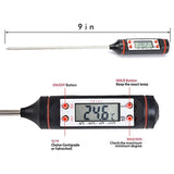 Meat Thermometer, Digital Meat Thermometer[5.9 Inch Long Probe] with Instant Read, LCD Screen, Hold Function for Kitchen Cooking Food Grill BBQ Meat Candy Milk Water