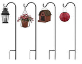 Sorbus® Shepherd's Hooks - Set of 4 Extendable Garden Planter Stakes for Bird Feeders, Outdoor Décor, Plants, Lights, Lanterns, Flower Baskets, and More! Heavy Duty (4 Pack)