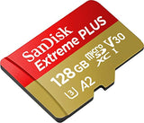 SanDisk Extreme 128GB microSDXC UHS-3 Card - SDSQXAF-128G-GN6MA [Newest Version]