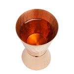 Advanced Mixology Double Sided Jigger 100% Hammered Pure Copper 1oz/2oz for Perfect Cocktails (Hammered)