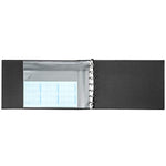 7 Ring Business Check Binder- Designed for 200 Sheets of 3 to a Page Business Checks with ledgers, Black PU Leather Executive Stitching Design-Durable 7 D Ring Construction