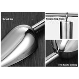 Fungun 4PCS Stainless Steel Scoop Set for Weddings Cube/Coffee Bean/Candy/Flour/Popcorn/Ice Cream-5/8/12/20 Oz