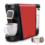 CHULUX Coffee Maker,Single Serve Pods & Ground Coffee with Detachable Reservoir,Auto Shut Off Function,Red