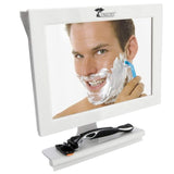 ToiletTree Products Fogless Shower Bathroom Mirror with Squeegee, White