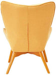 Christopher Knight Home Acantha Mid Century Modern Retro Contour Chair with Footstool, Muted Yellow