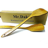 Mr.Dakai Spatula 304 Stainless Steel with Hollow Long Heat Resistant Handle Wok Utensils, Silver